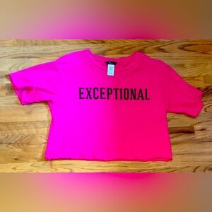 "Exceptional"Cropped Short sleeve Shirt Girls XL (16) Truce, Good Condition